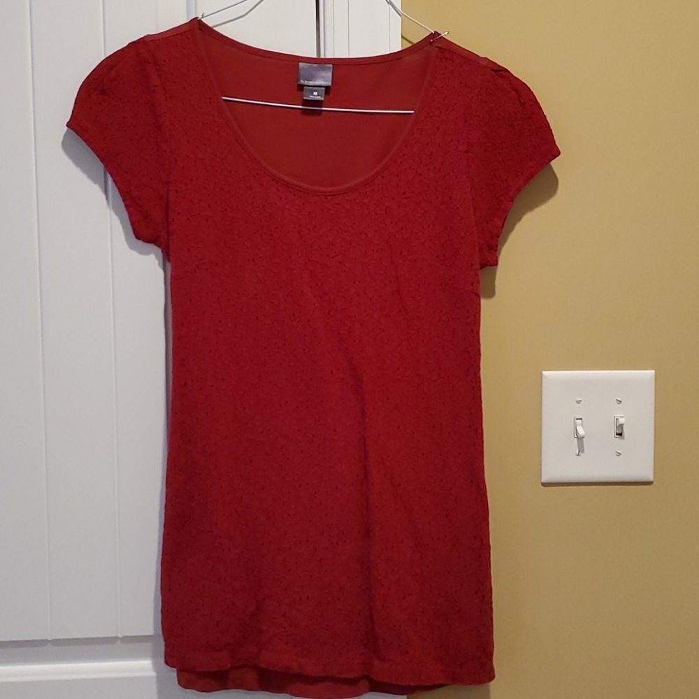 Lace detail maternity shirt